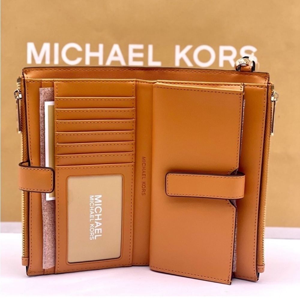 Michael Kors DoubleZip Wallet Wristlet Phone Case Cider Multi - Picture 4 of 11